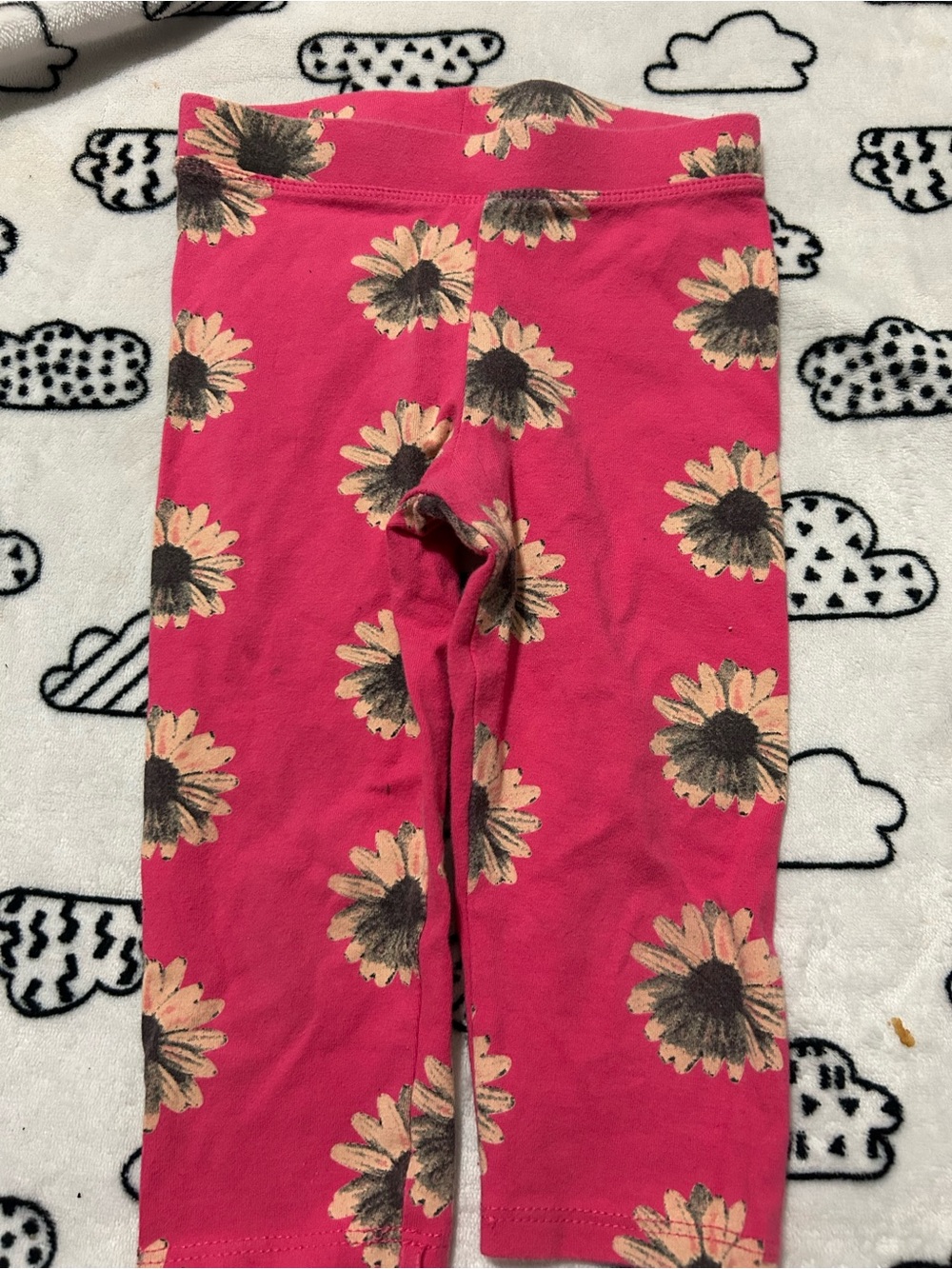Pink Floral Sunflower Leggings